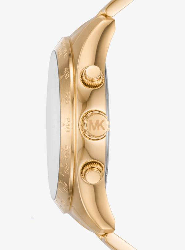 Panske Gold-tone Hodinky Michael Kors Oversized Layton Pavé Zlate - Hodinky Michael Kors Outlet | RYQMX-7120
